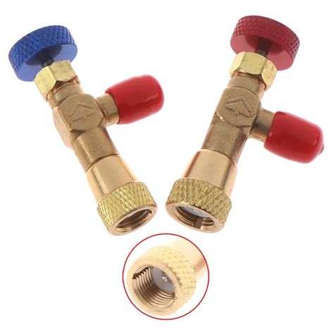 2 Pieces R410a R22 Refrigeration Charging Adapter For 14 Quot Safety Valve Service Th