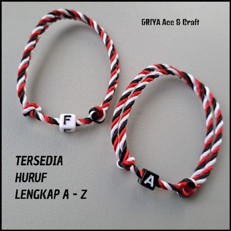 Jual Gelang Tridatu Insial Nama Huruf Dadu Shopee Indonesia