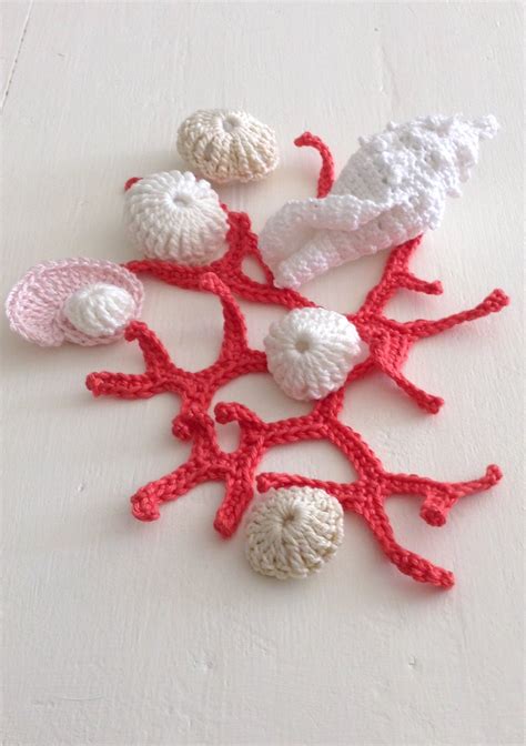 Crochet Sea Coral And Crochet Shells Made By Corrie Wittebrood Haken