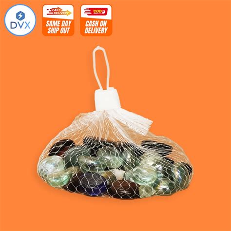 Cod Dvx Glass Marble Flat 1234 25pcs Clear Assorted Vintage Game
