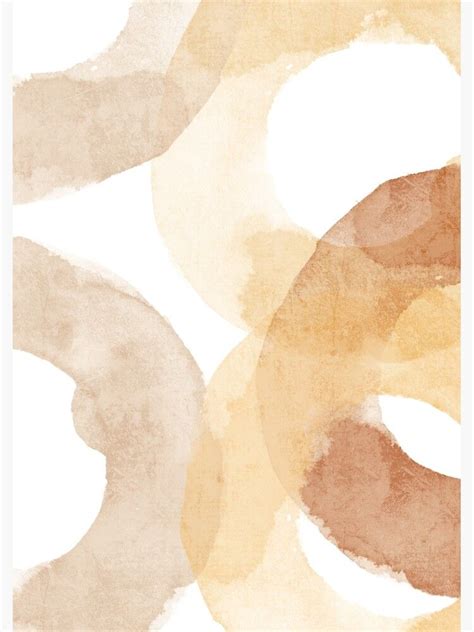 Abstract Neutral Watercolor Circles Art Print By Miss Belle