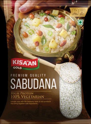 White Natural Kisaan Gold Premium Quality Sabudana Packaging Type