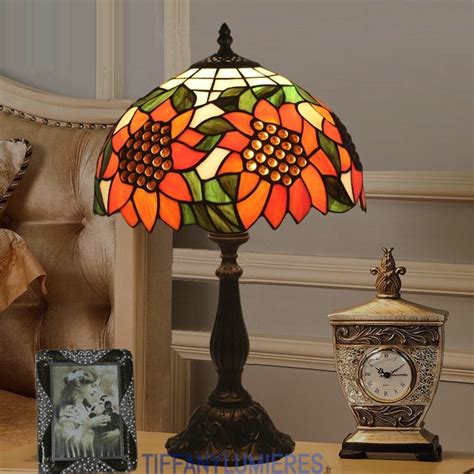 Lampe De Table Tiffany De Style Europ En En Vitrail De Cm France