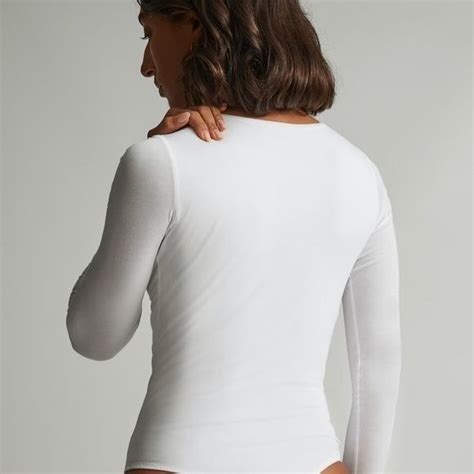 Everlane Everlane The Long Sleeve Supima® Square Neck Bodysuit Grailed