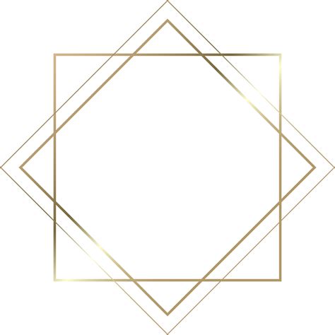 Golden Vintage Style Frame Border Design Png