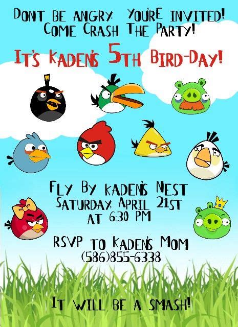 Free Angry Birds Invitation Templates Artofit