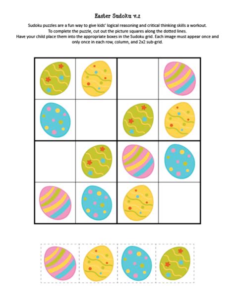 Easter Sudoku Puzzles Gift Of Curiosity