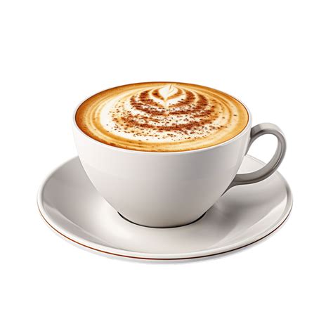 Ai Generated Cup Of Hot Cappuccino Coffee Isolated On Transparent