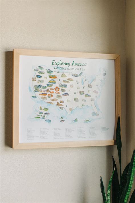 National Parks Map With Checklist With Updated 63 PARKS Etsy Canada