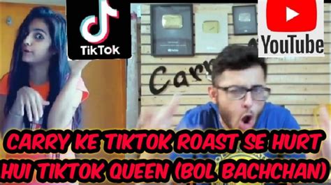 Tiktok Girl Roast Carryminati Carryminati Tik Tok Roast Reaction By