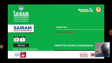 Lecturevideo Module 1 What Is Algorithm 18CS42 Design And Analysis Of