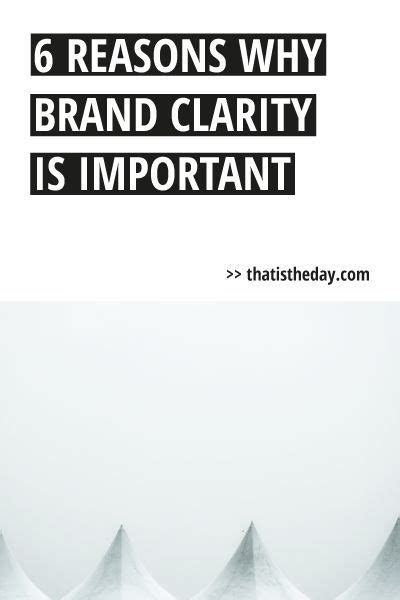 Business Infographic Reasons Why Brand Clarity Is Important