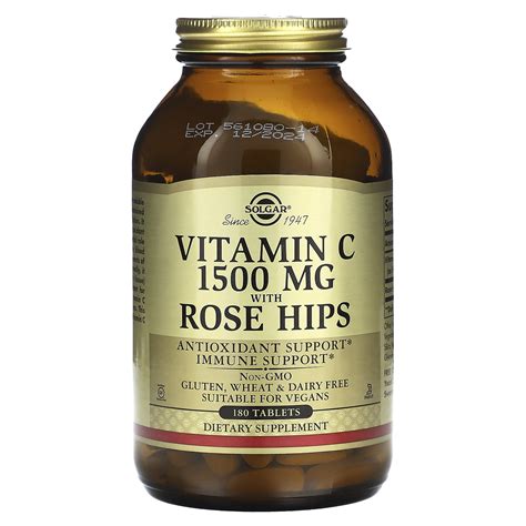 Solgar Vitamin C With Rose Hips Tablets Walmart