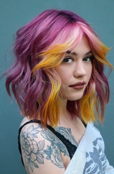 Versatile Bob Haircuts For Every Occasion Purple With Yellow Face