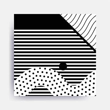 Black And White Neo Memphis Geometric Pattern Vector Hand Circle Vector