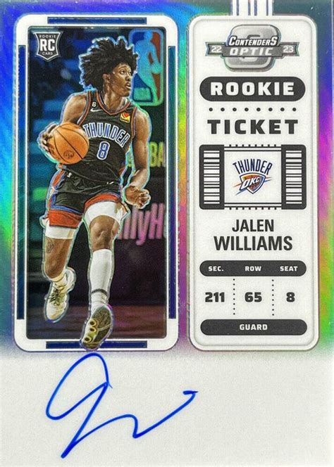 Jalen Williams Contenders Optic Rookie Ticket Auto Price