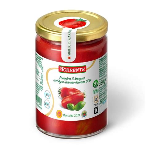 Pomodori Pelati San Marzano DOP Con Basilico La Torrente