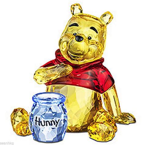 Swarovski Disney Winnie The Pooh Bear Crystal Figurine Authentic Mib