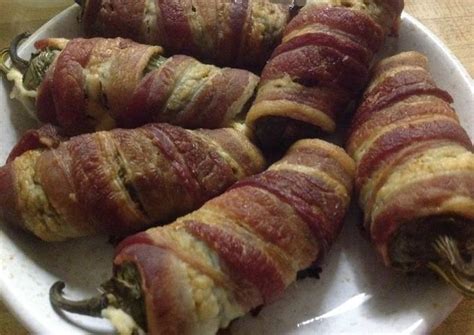 Jalapenos Wrapped In Bacon Recipe By Chelito Rodriguez Cookpad