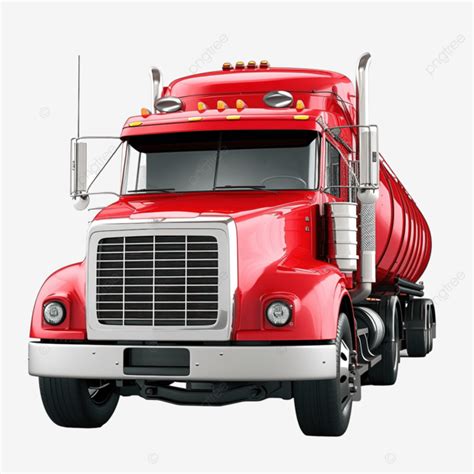 Red Tanker Truck Closeup Truck Semi Truck Tanker Png Transparent