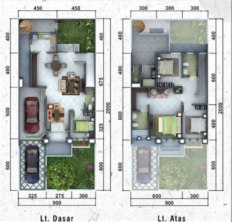 Denah Desain Rumah 5 Kamar 2 Lantai Desain Id