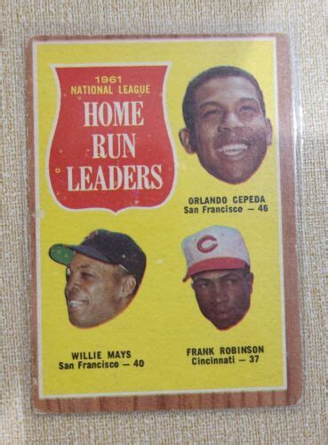 Topps Nl Home Run Leaders Willie Mays Frank Robinson