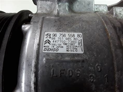 Used Peugeot 508 Air Conditioner Compressor 9675655880