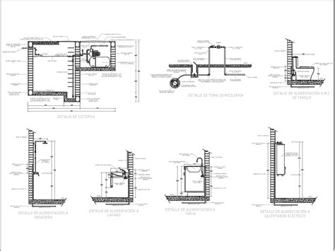 Detalles de instalación hidráulica en AutoCAD CAD 403 31 KB Bibliocad