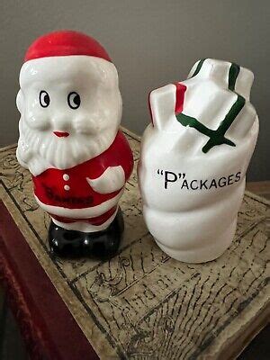 Vintage S Santa Claus And Packages Salt Pepper Shakers Ebay