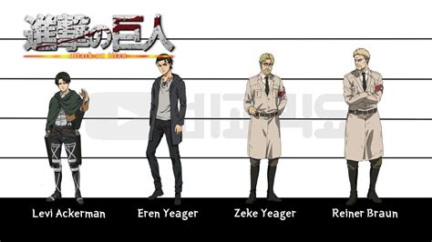 Attack On Titan Final Season Characters Height Comparison Youtube