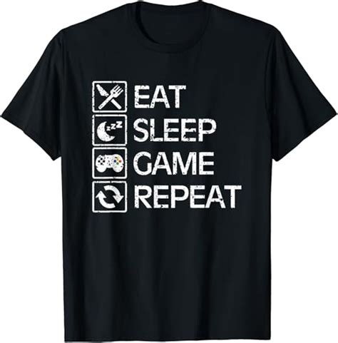 Eat Sleep Game Repeat T Shirt Clothing