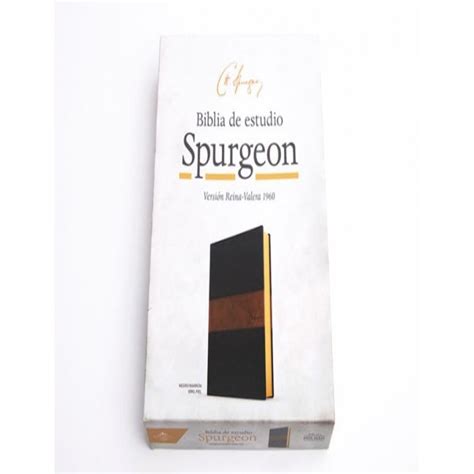 Biblia de estudio Spurgeon RVR60 Símil Piel B H Español