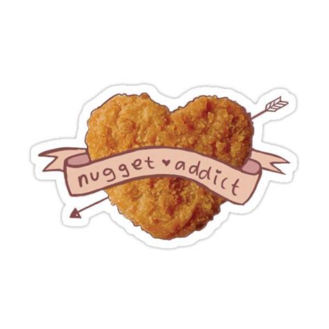 Chicken Nugget Addict Sticker For Sale By Doodlefri Chicken Nuggets