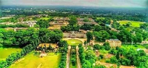 Aerial View Of Rajshahi University Campus