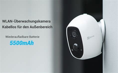 EZVIZ 1080P kabellose IP Kamera Outdoor WLAN Überwachungskamera Akku