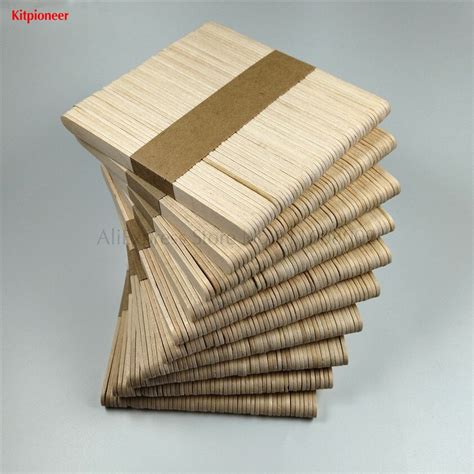 500pcs Wooden Popsicle Sticks Ice Pop Accessories Birch Wood Ice Lolly