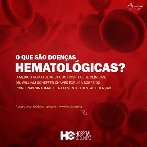 O que são as doenças hematológicas Hospital de Clínicas de Passo Fundo