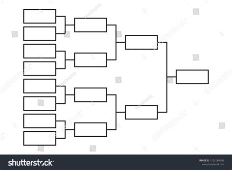 tournament bracket  team icon template stock vector royalty