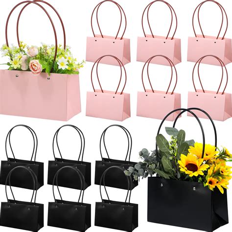 Teling Pcs Kraft Paper Flower Gift Bags Bouquet Bags Box With Handle