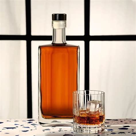 700 Ml 750 Ml 1000 Ml Square Super Flint Gin Whisky Rum Liquor Beverage