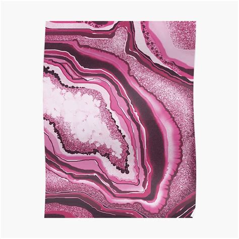 "Pink Agate Geode Gemstone" Poster by tanjica | Redbubble