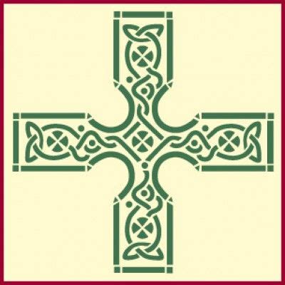 A Cross With Celtic Designs On It