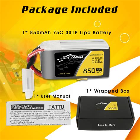 Tattu V Mah C S Lipo Battery Pack With Xt Plug For