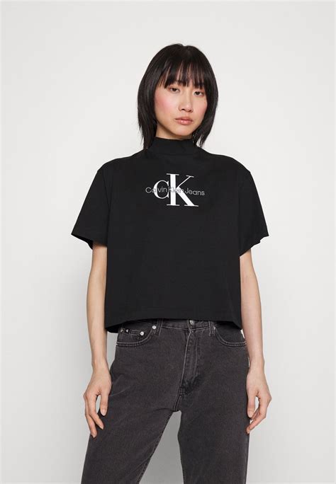 Calvin Klein Jeans Archival Monologo Tee T Shirt Print Blackzwart Zalandobe