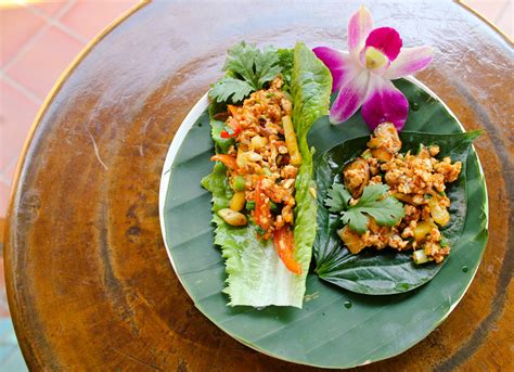 Thai Red Curry Chicken Lettuce Wraps Sprinkles And Sauce