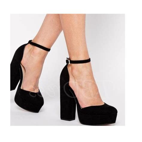 Black Heels With Ankle Strap Closed Toe Black Ankle Strap