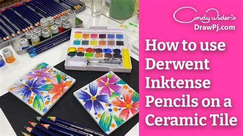 How To Use Derwent Inktense Pencils On A Ceramic Tile Youtube