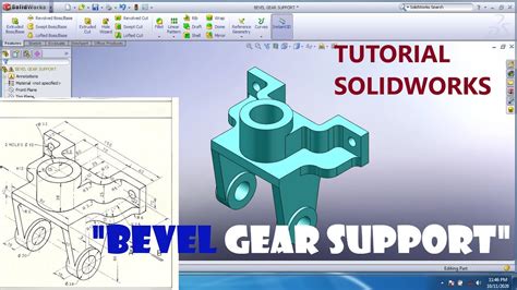 Bevel Gear Support Tutorial Solidworks Youtube