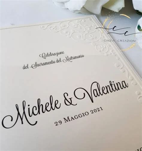 Libretto Messa Matrimonio Elegante Lm Cinzia Creazioni