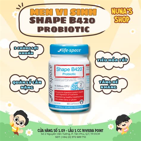 MEN VI SINH LIFE SPACE SHAPE B420 PROBIOTIC 60 VIÊN Shopee Việt Nam